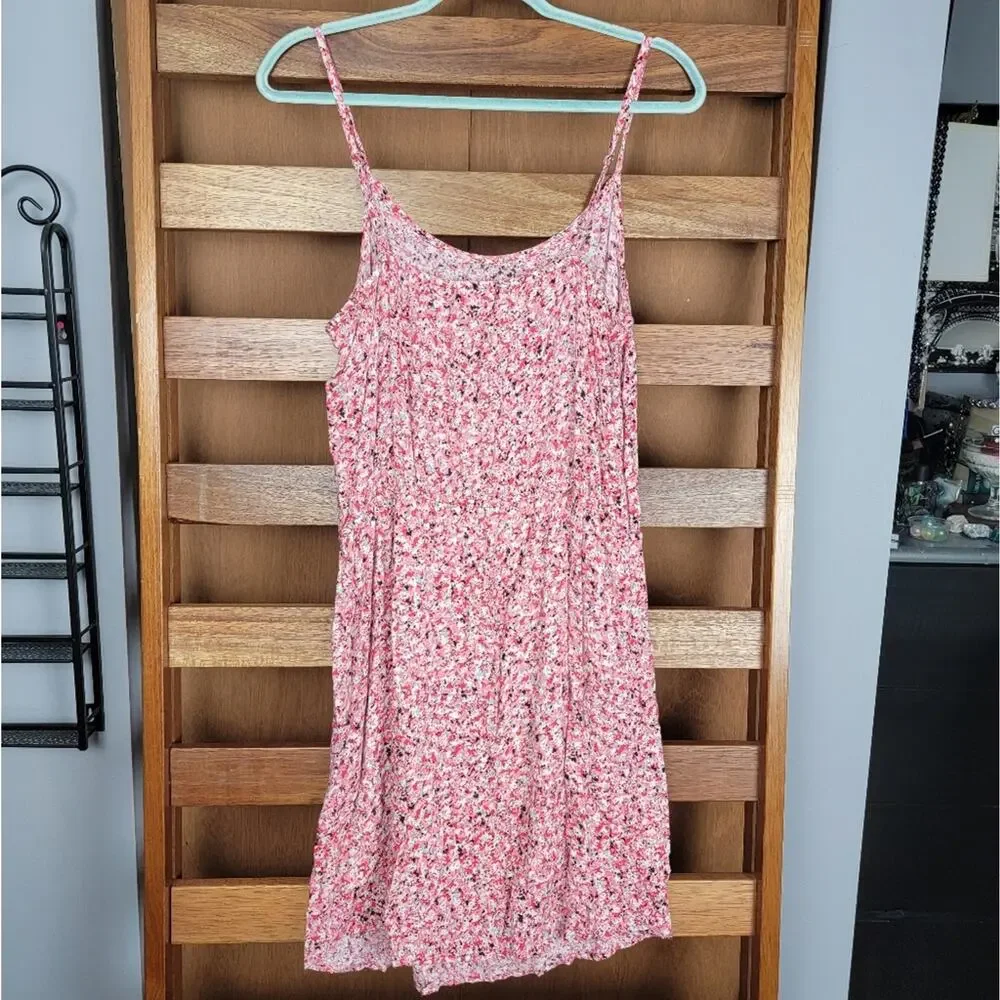 Splendid Pink Floral Mini Dress, Sz L - Picture 3 of 5